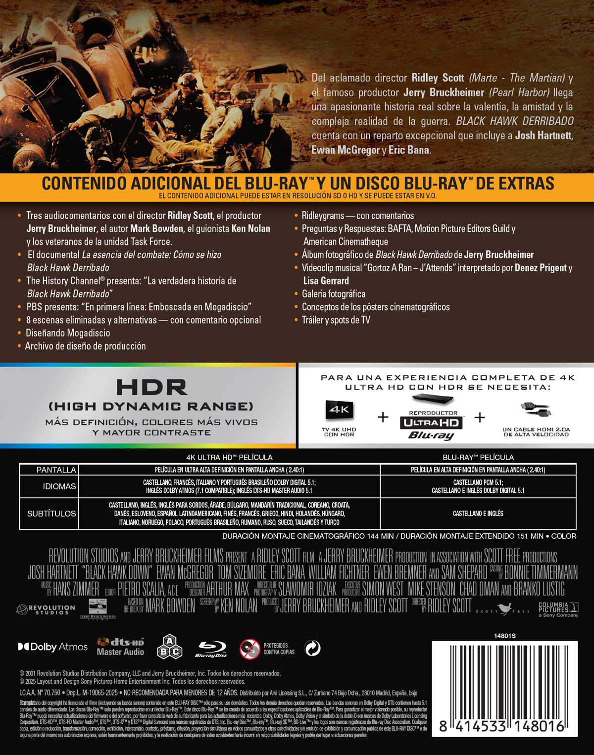 Black Hack Derribado (4K UHD + Blu-ray + Blu-ray Extras) Steelbook