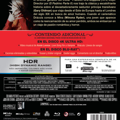 Drácula de Bram Stocker (4K UHD + Blu-ray) Steelbook