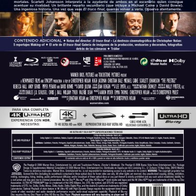 El truco final (El prestigio) (4K UHD + Blu-ray + Blu-ray Extras) Steelbook