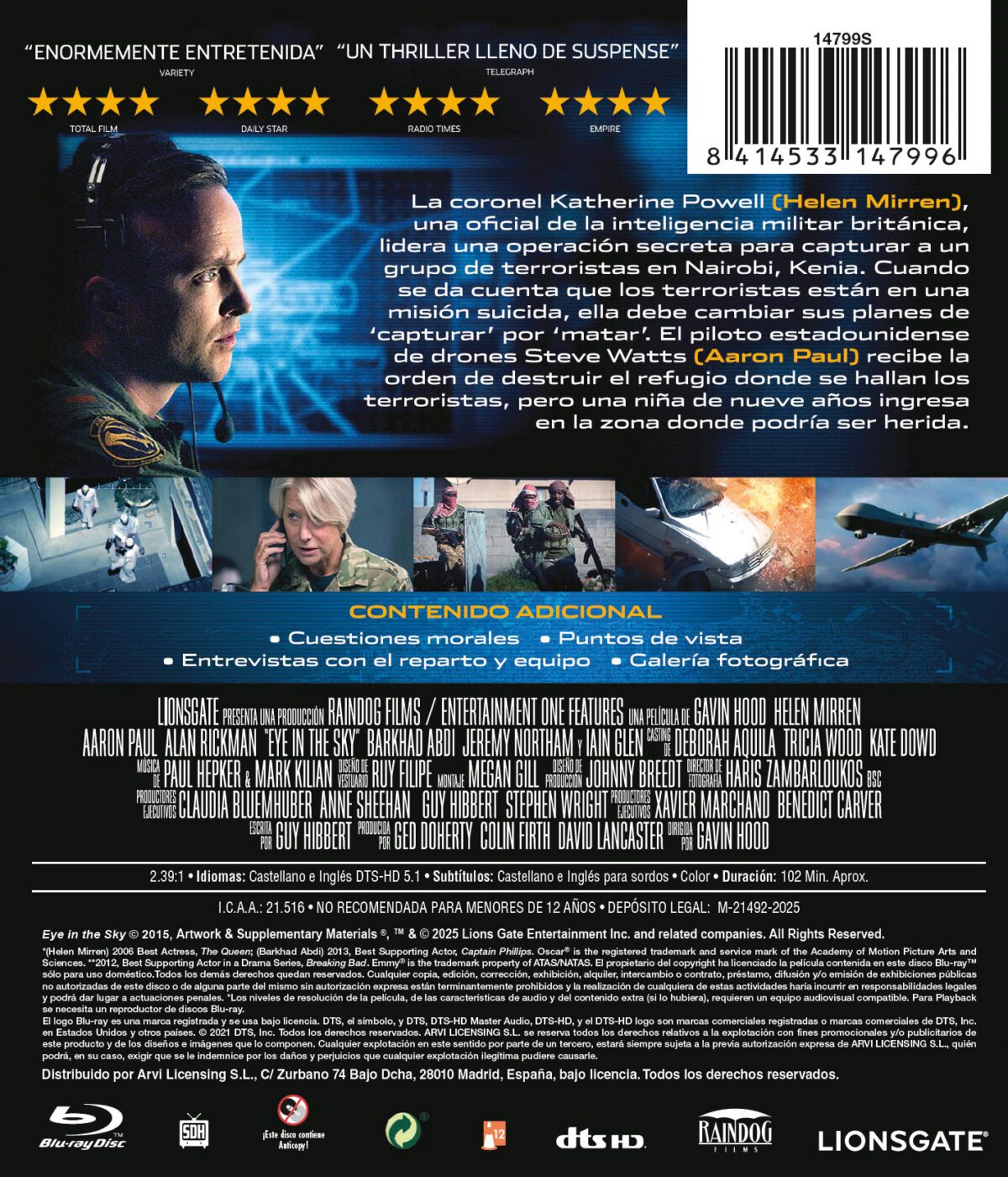Espías desde el cielo (Blu-ray)
