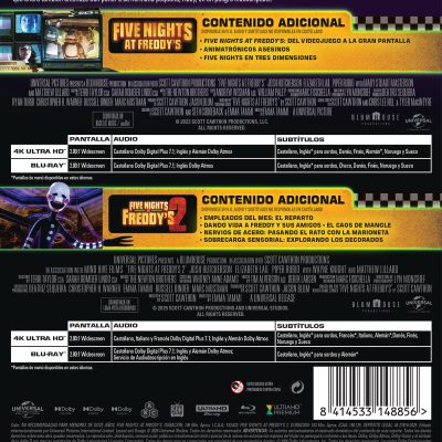 Five Nights at Freedy's. PACK 1-2 (4K UHD + Blu-ray)