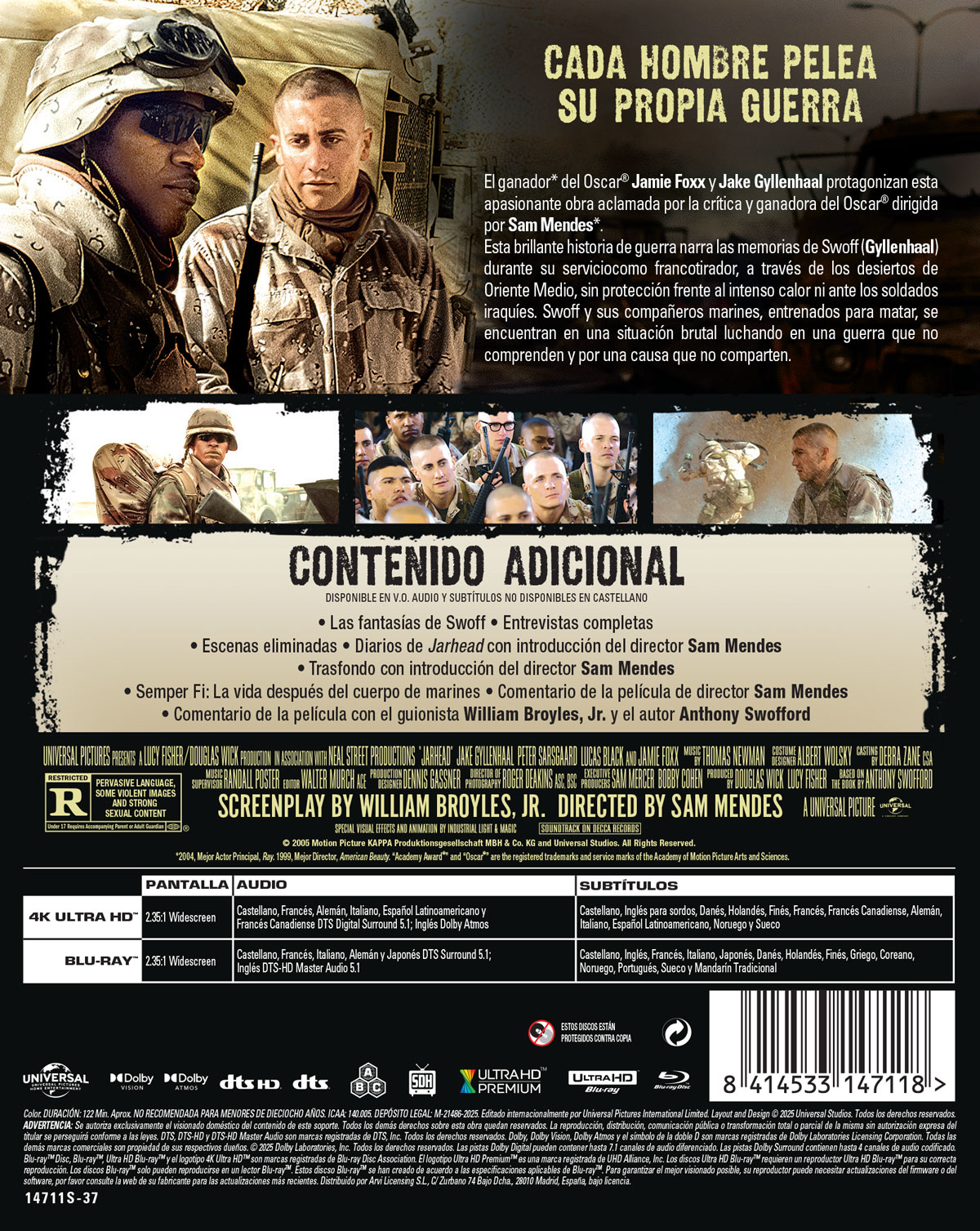 Jarhead, el infierno espera (4K UHD + Blu-ray) Steelbook