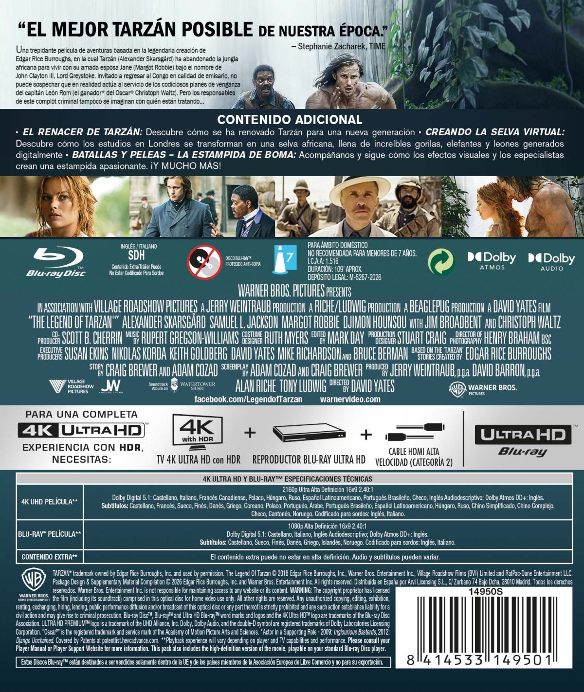 La leyenda de Tarzán (4K UHD + Blu-ray)