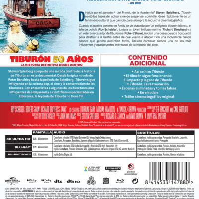 Tiburón. Ed. 50º Aniversario (4K UHD + Blu-ray + Blu-ray Extras)