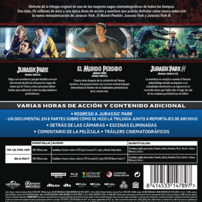 Trilogia Jurassic Park (4K UHD + Blu-ray)