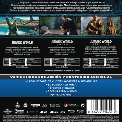 Trilogía Jurassic World (4K UHD + BD)