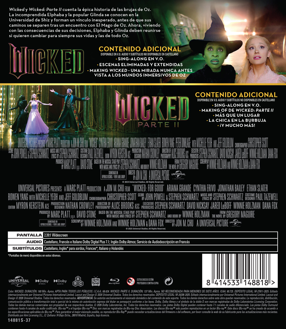 Wicked. PACK 1-2 (Blu-ray)