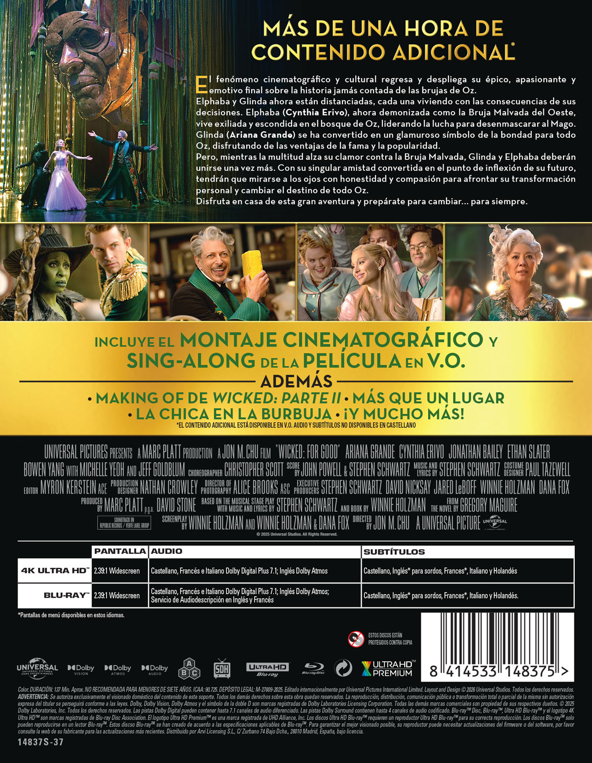 Wicked: Parte II (4K UHD + Blu-ray) Steelbook