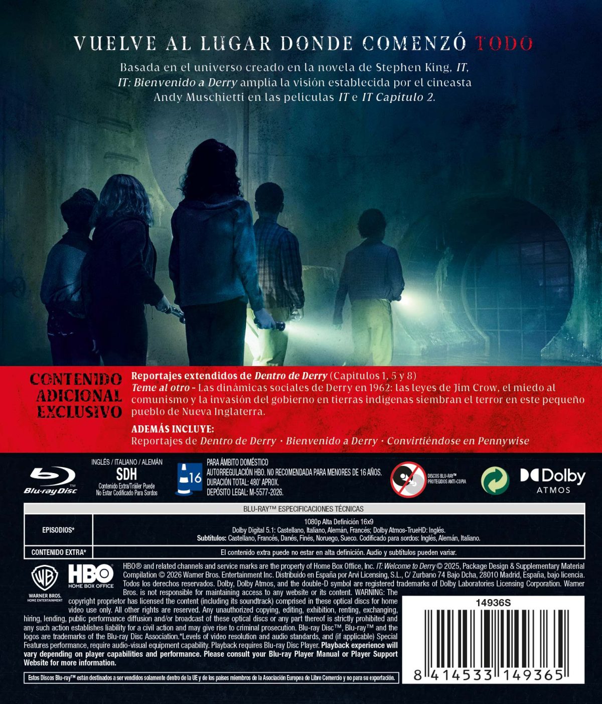 It: Bienvenidos a Derry.Temporada 1 (Blu-ray)