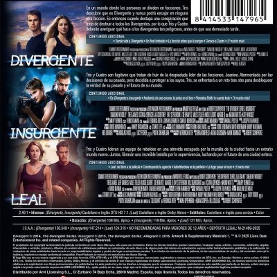 Divergente. Pack 1-3 (Blu-ray)