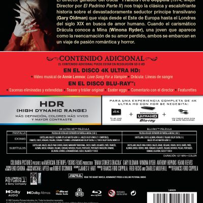 Drácula de Bram Stocker (4K UHD + Blu-ray) Steelbook