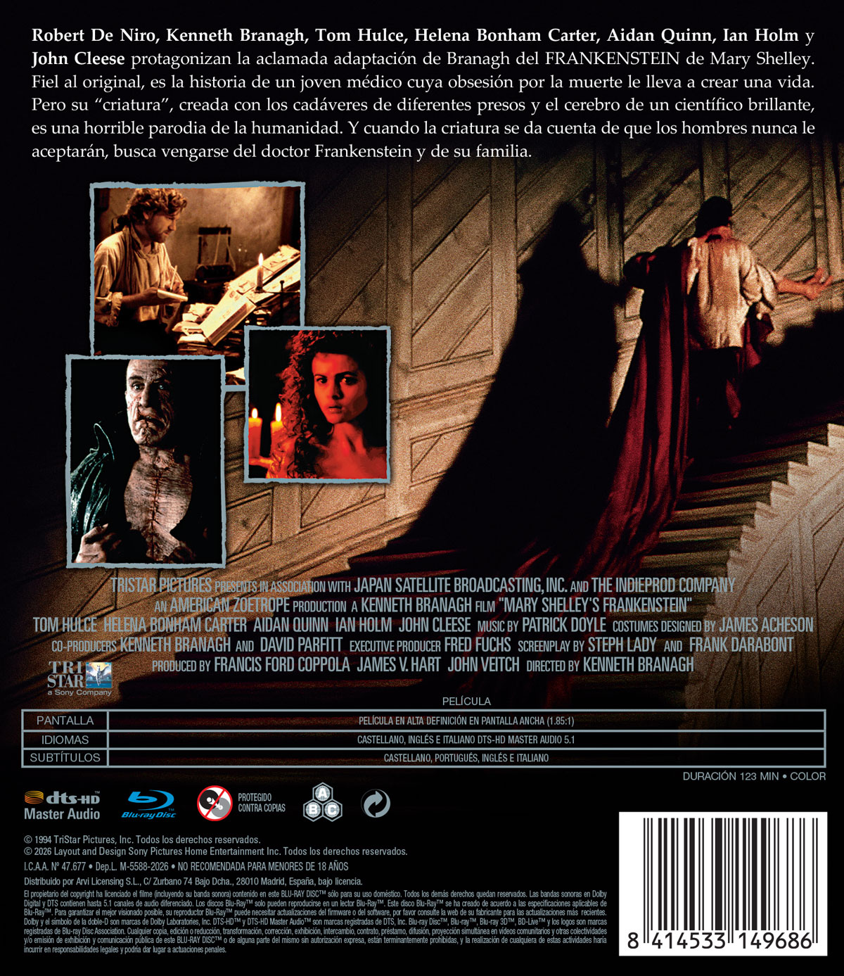 Frankenstein de Mary Shelley (Blu-ray)
