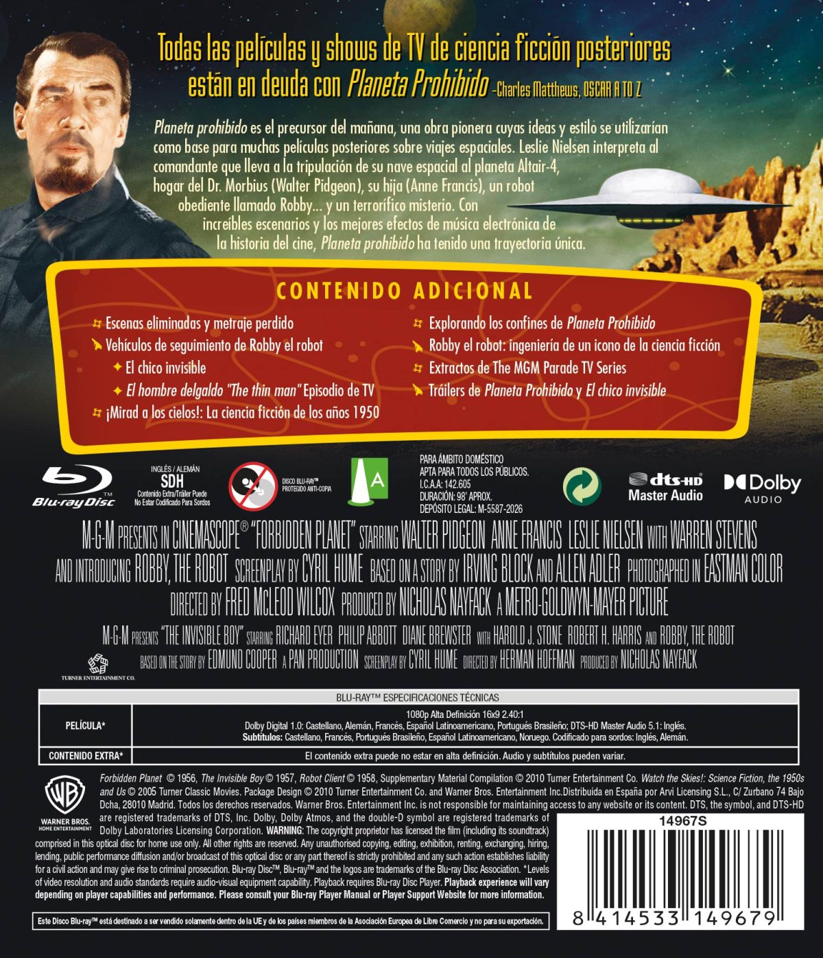 Planeta prohibido (Blu-ray)