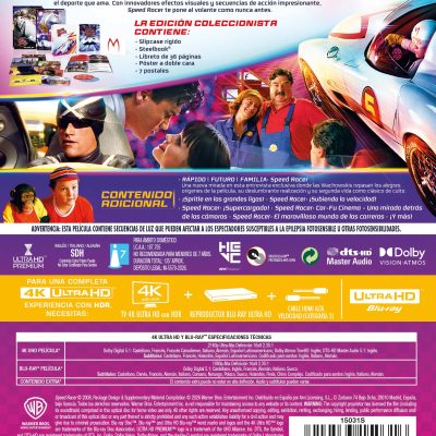 Speed Racer (4K UHD + Blu-ray). Edición especial limitada Steelbook