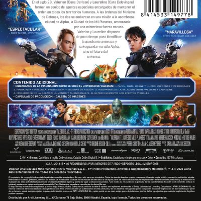 Valerian y la ciudad de los mil planetas (Blu-ray)