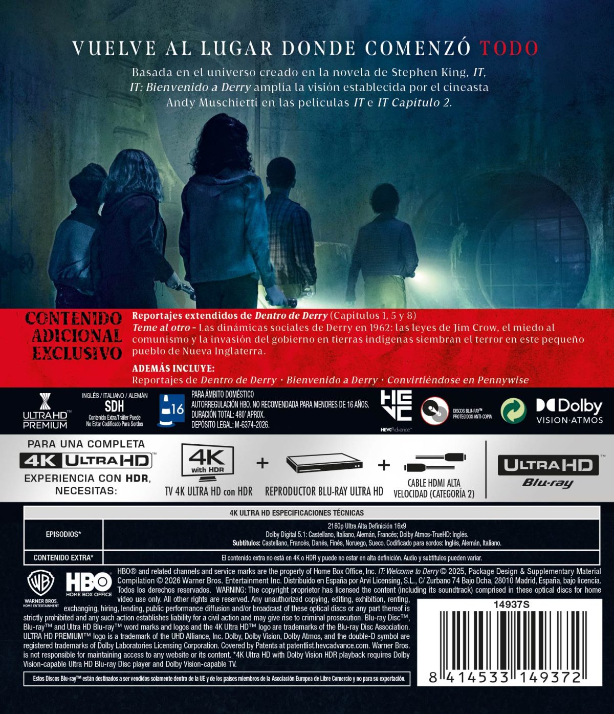 It: Bienvenidos a Derry.Temporada 1 (4K UHD) Steelbook