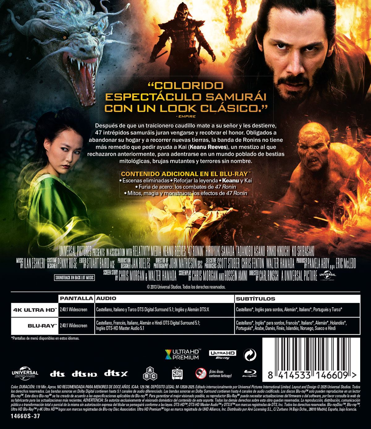 47 Ronin La leyenda del samurai (4K UHD + Blu-ray)