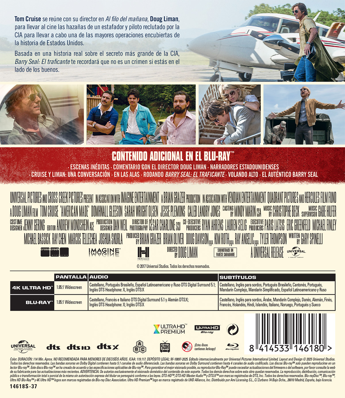Barry Seal: El traficante (4K UHD + Blu-Ray)
