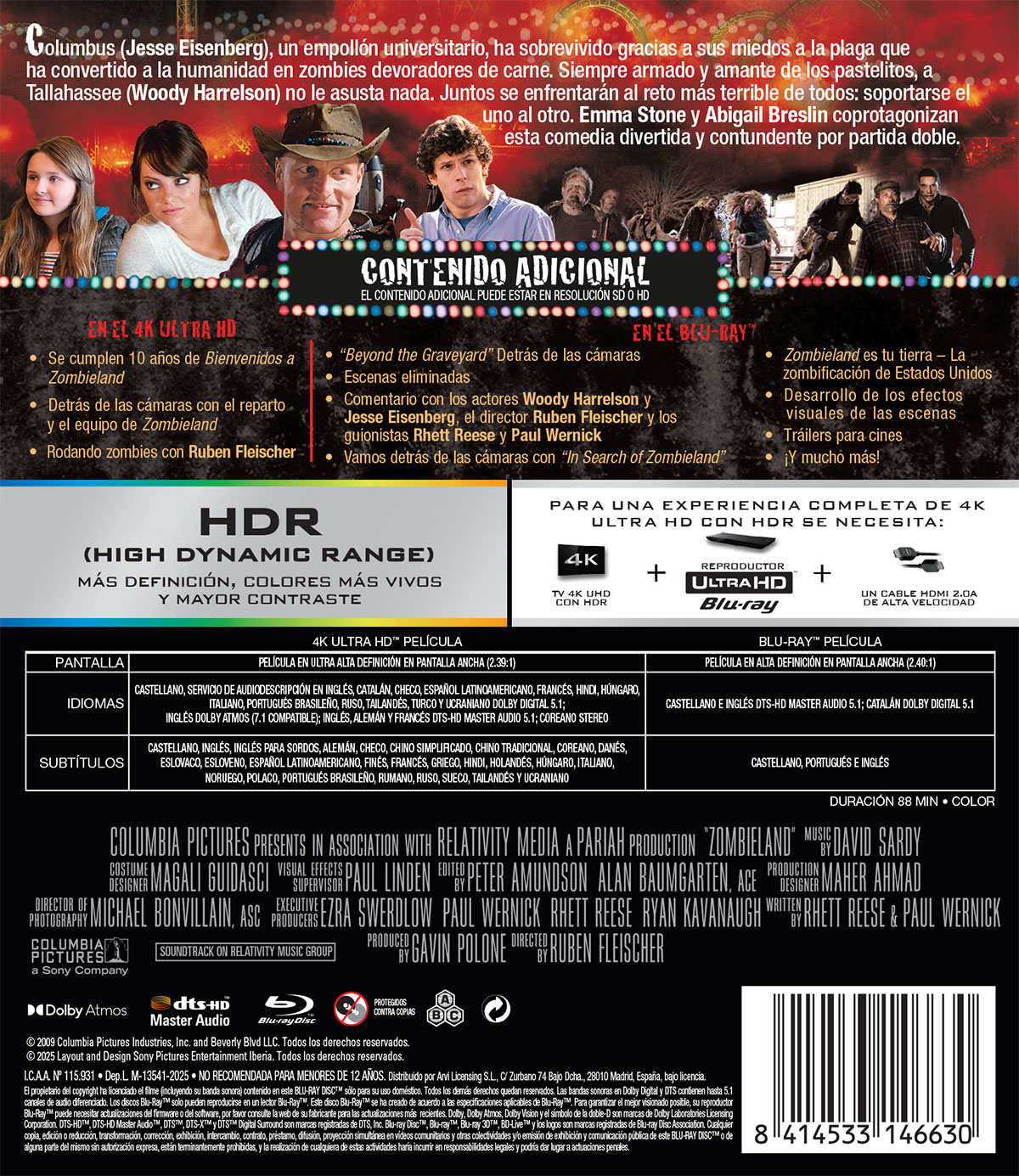 Bienvenidos a Zombieland (4K UHD + Blu-ray)