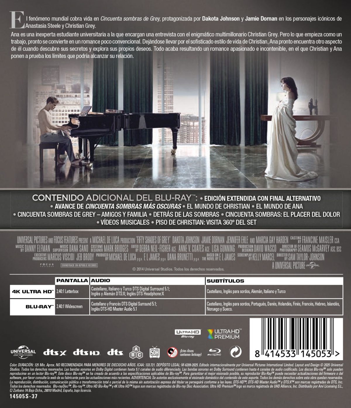 Cincuenta sombras de Grey (4K UHD + Blu-ray)