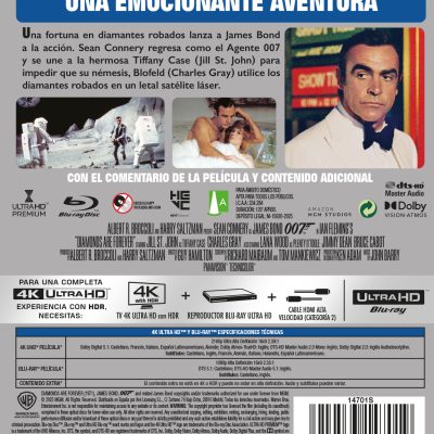 Diamantes para la eternidad (4K UHD + Blu-ray)