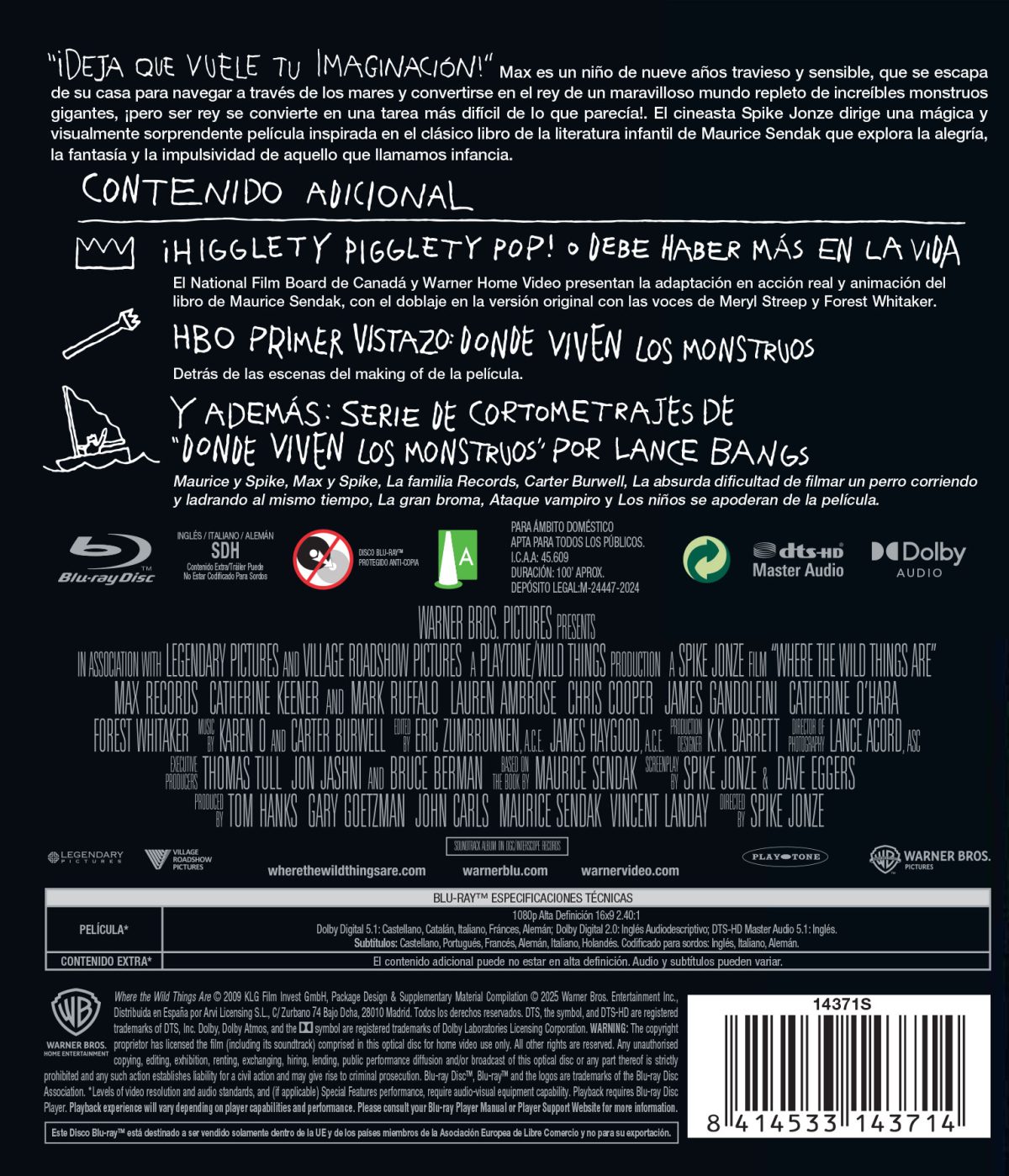 Donde viven los monstruos (Blu-ray)