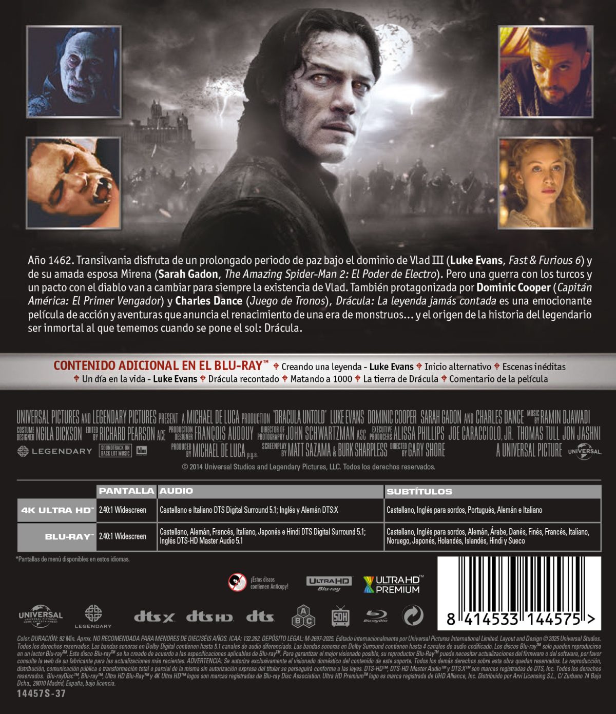 Drácula, la leyenda jamás contada (4K UHD + Blu-ray)