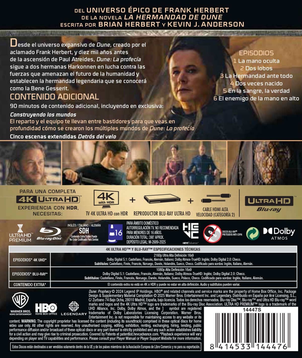Dune: La profecía. Temporada 1 (4K UHD + Blu-ray)