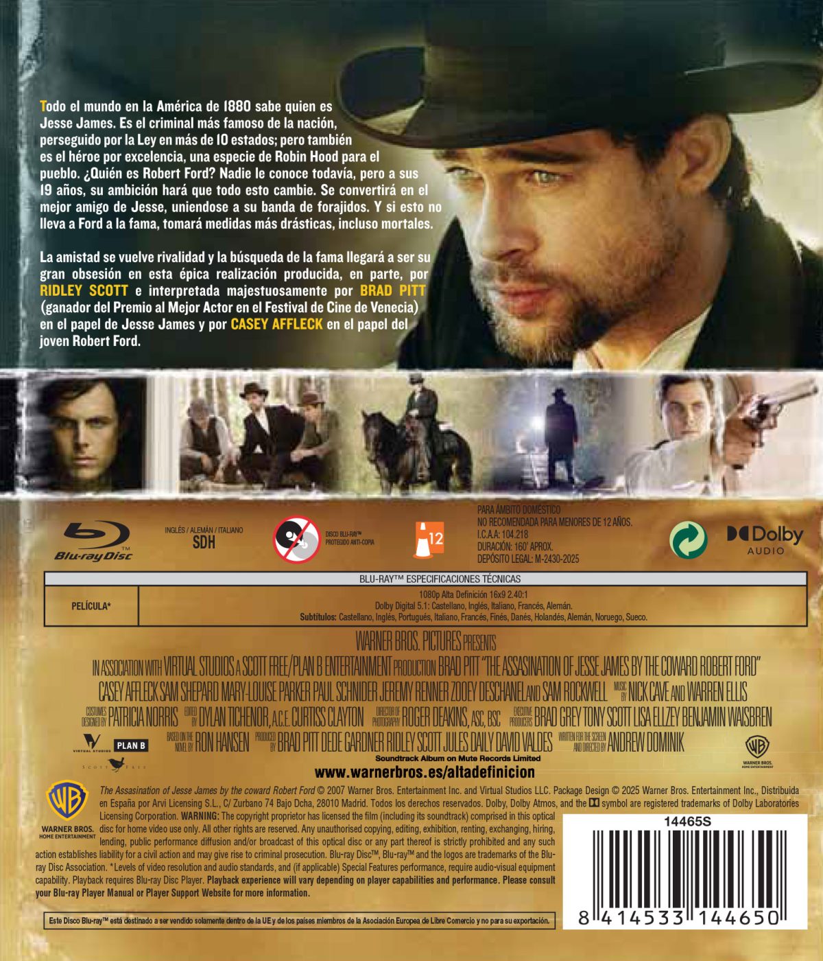 El asesinato de Jesse James por el cobarde Robert Ford (Blu-ray)