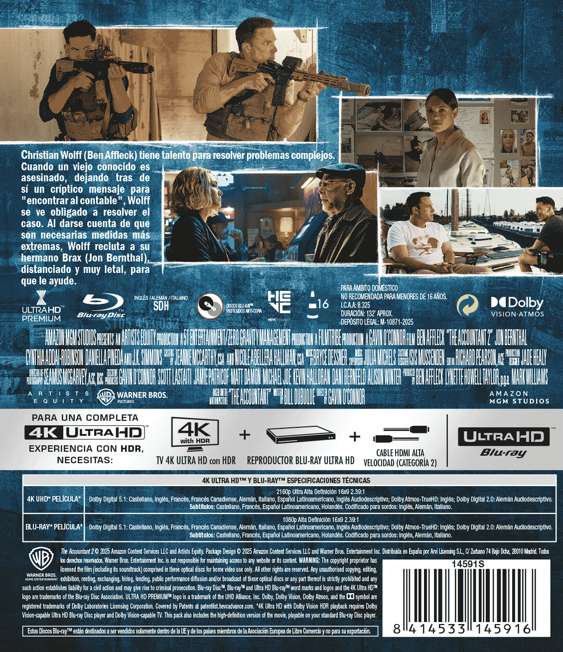 El contable 2 (4K UHD + Blu-ray)