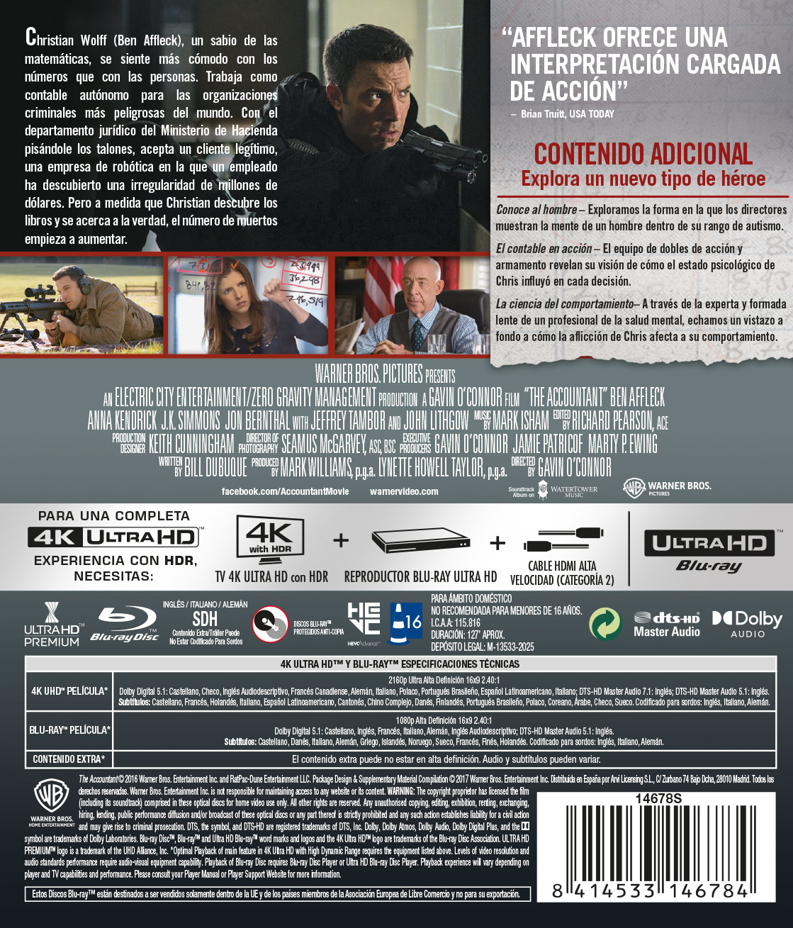 El contable (4K UHD + Blu-ray)
