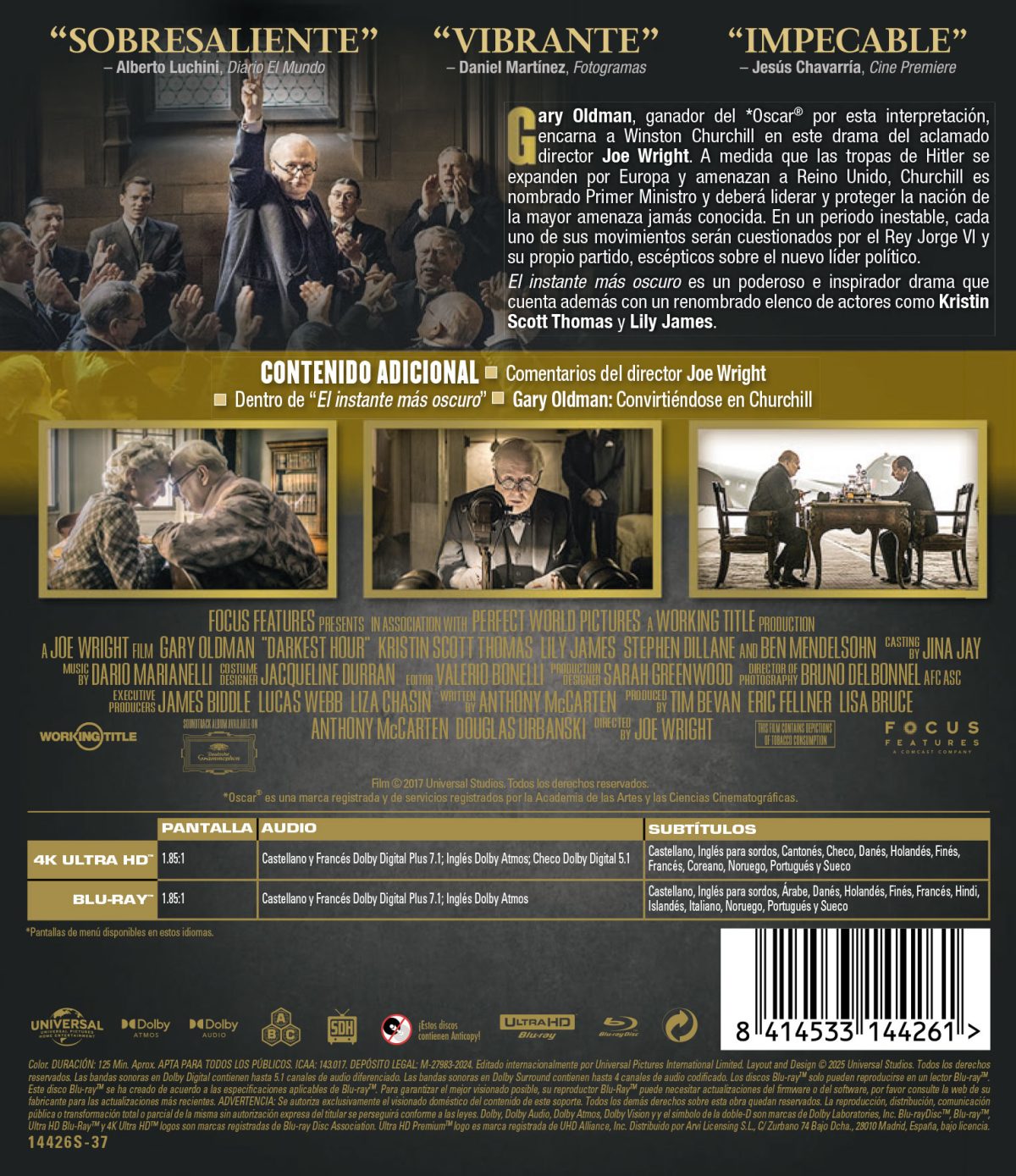 El instante más oscuro (4K UHD + Blu-ray)
