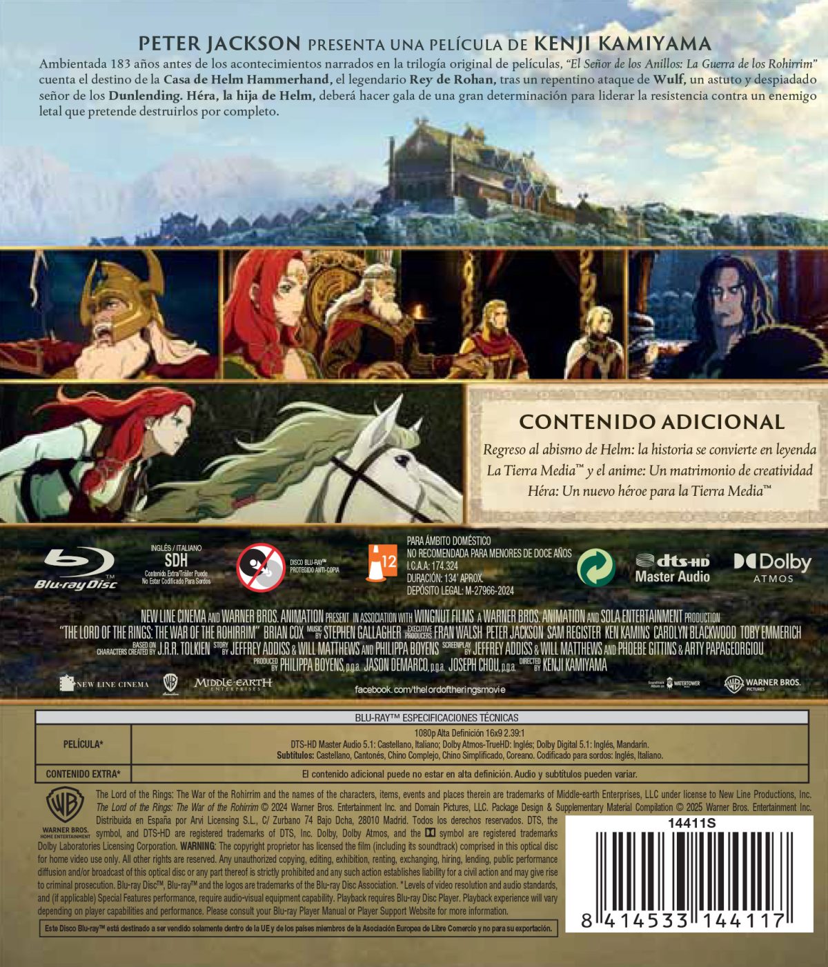 El señor de los anillos: La guerra de los Rohirrim (Blu-ray)