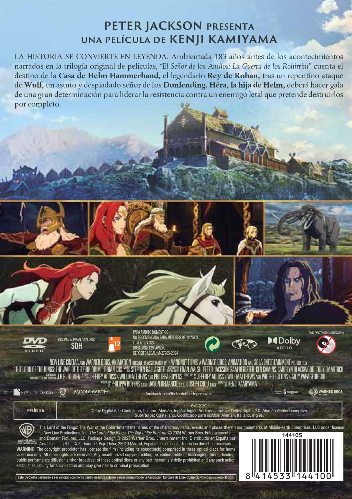 El señor de los anillos: La guerra de los Rohirrim (DVD)