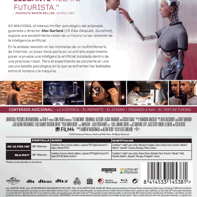 Ex-Machina (4K UHD + Blu-ray)