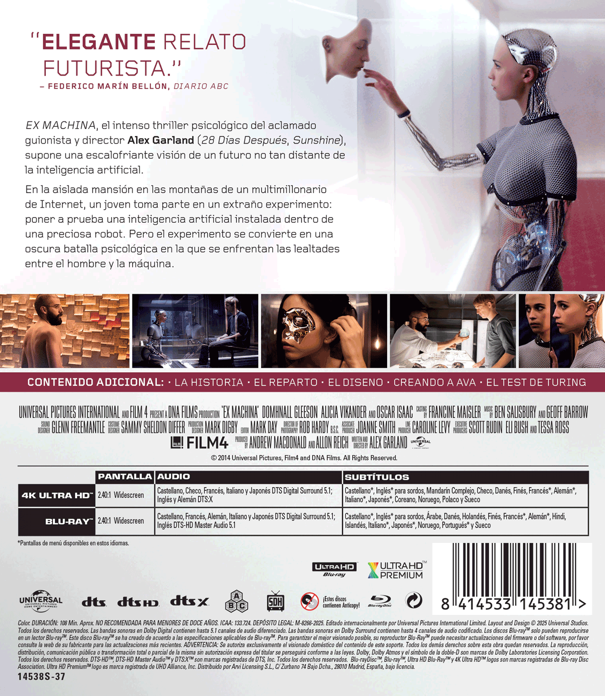 Ex-Machina (4K UHD + Blu-ray)