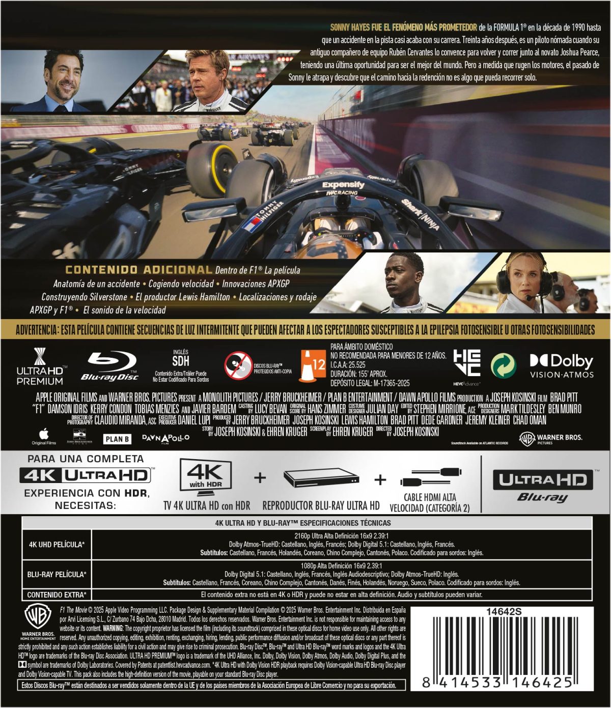 F1: La película (4K UHD + Blu-ray)