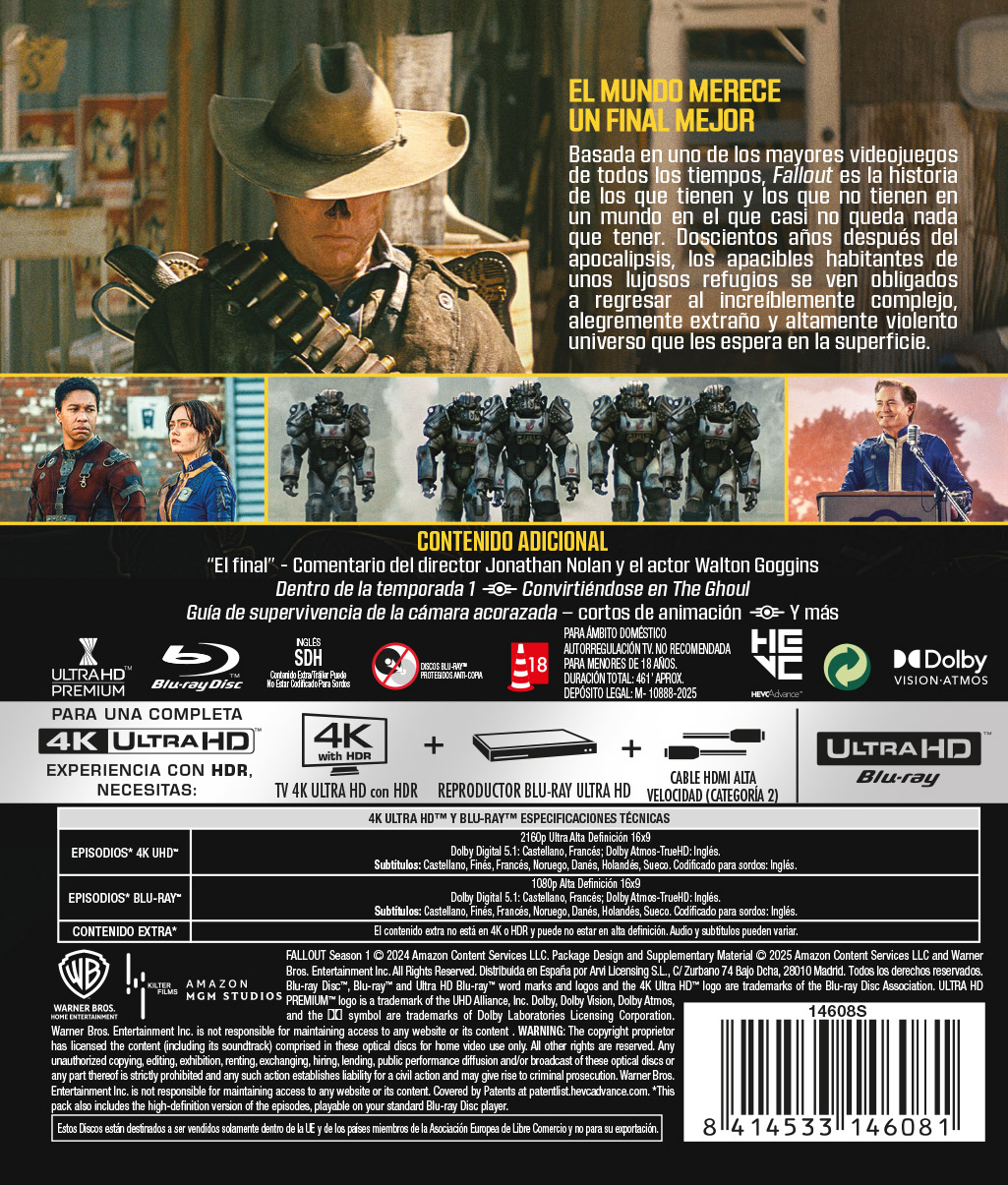 Fallout. Temporada 1 (4K UHD + Blu-Ray)