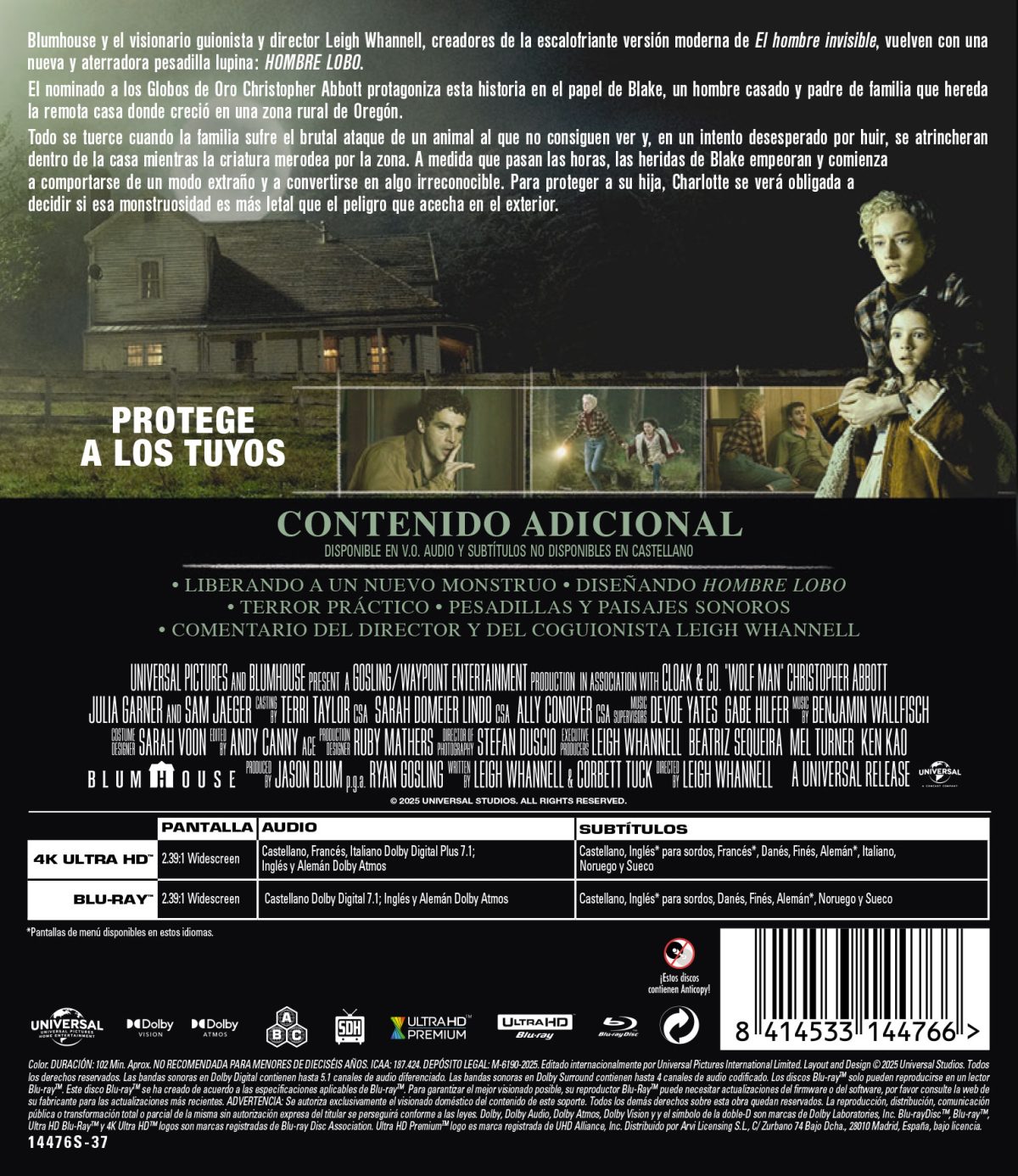 Hombre lobo (4K UHD + Blu-ray)