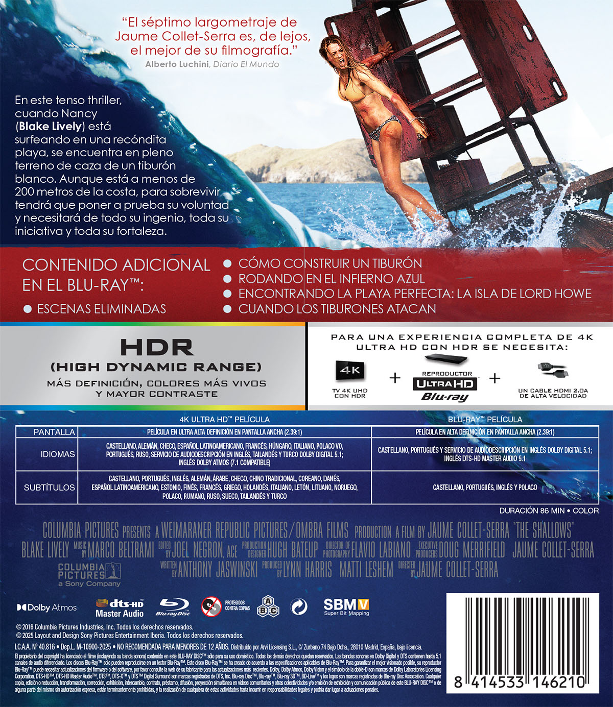 Infierno azul (4K UHD + Blu-Ray)
