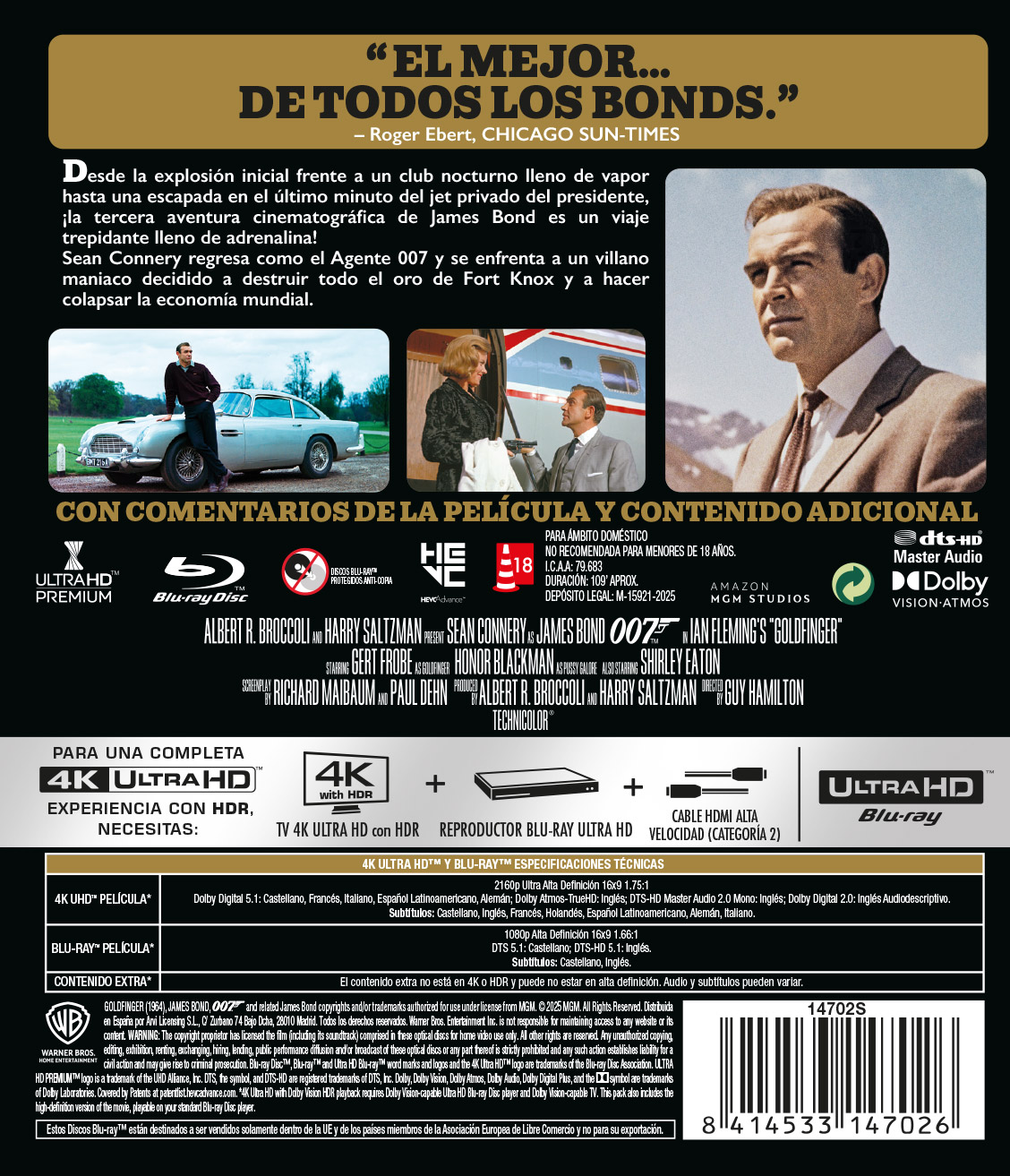 James Bond contra Goldfinger (4K UHD + Blu-ray)