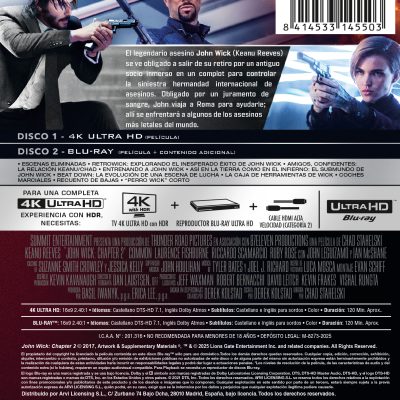 John Wick. Capítulo 2: Pacto de sangre (4K UHD + Blu-ray)