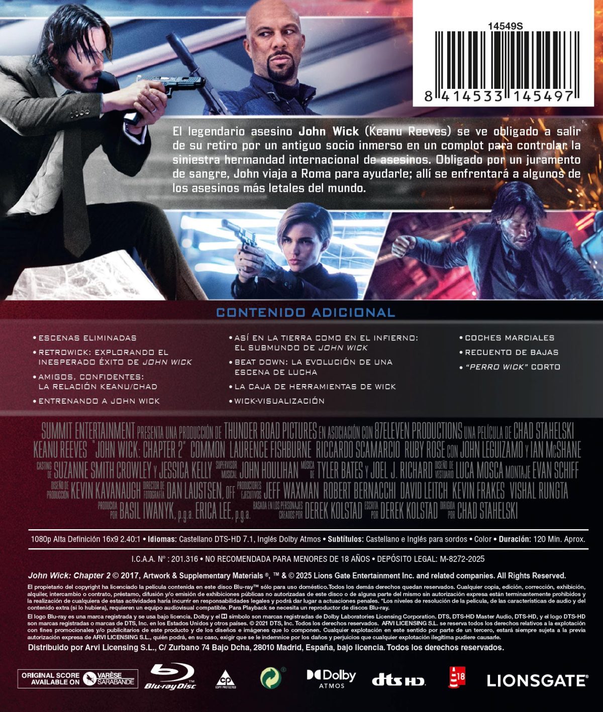 John Wick. Capítulo 2: Pacto de sangre (Blu-ray)