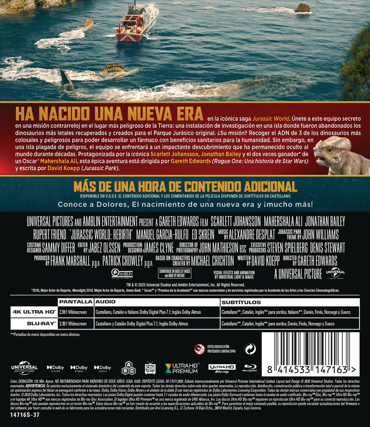 Jurassic World: El renacer (4K UHD + Blu-ray)