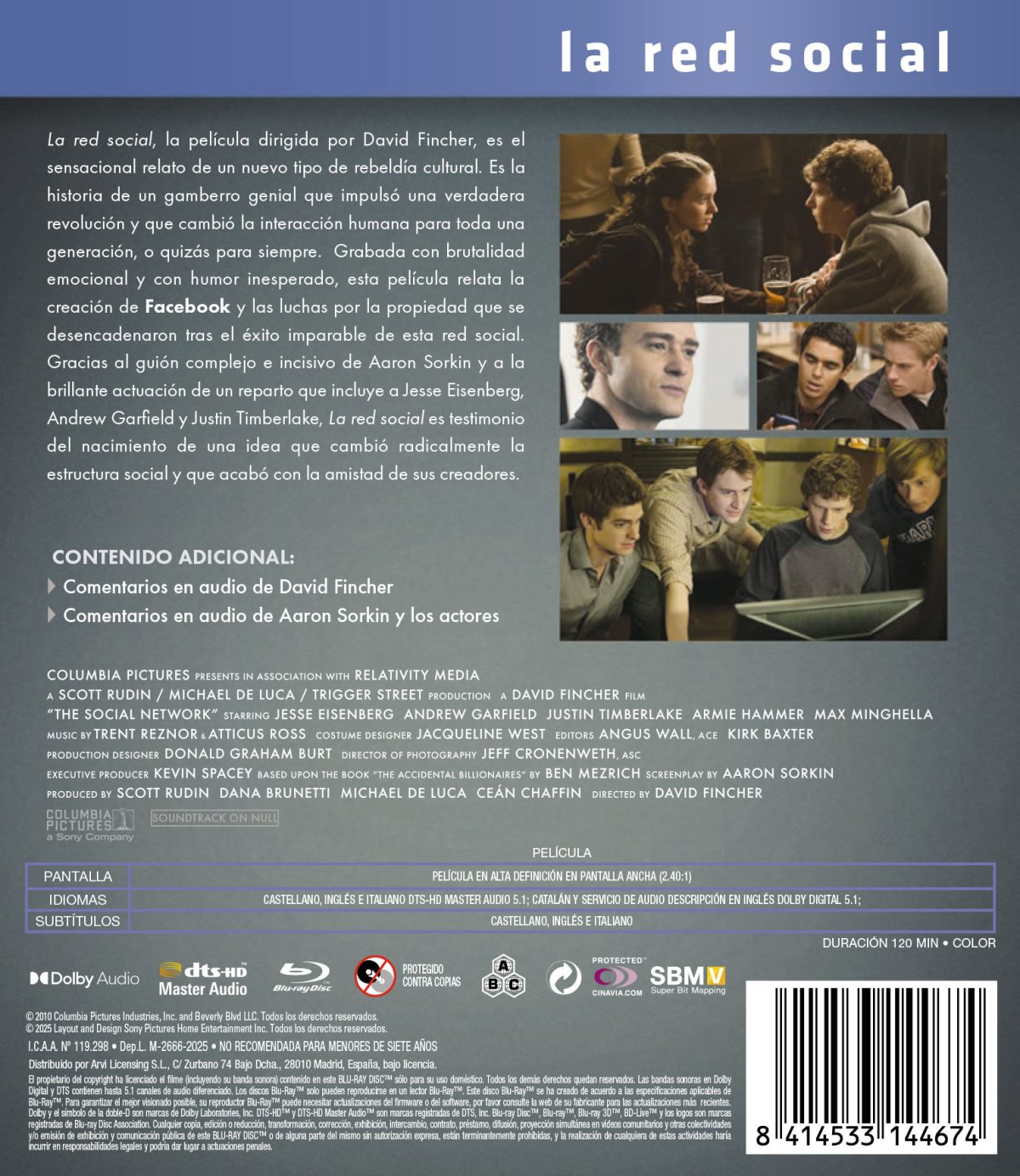La red social (Blu-ray)