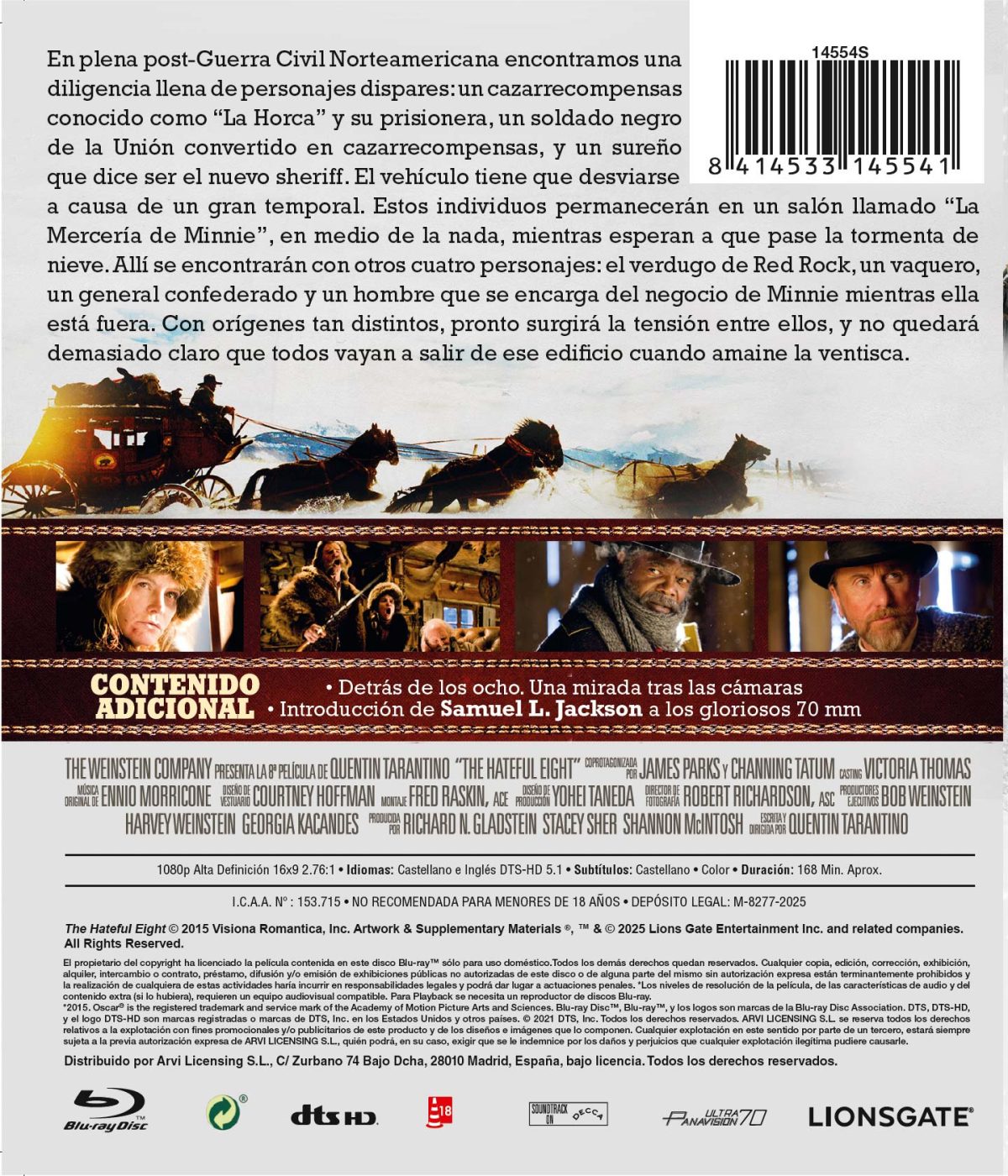 Los odiosos 8 (Blu-ray)
