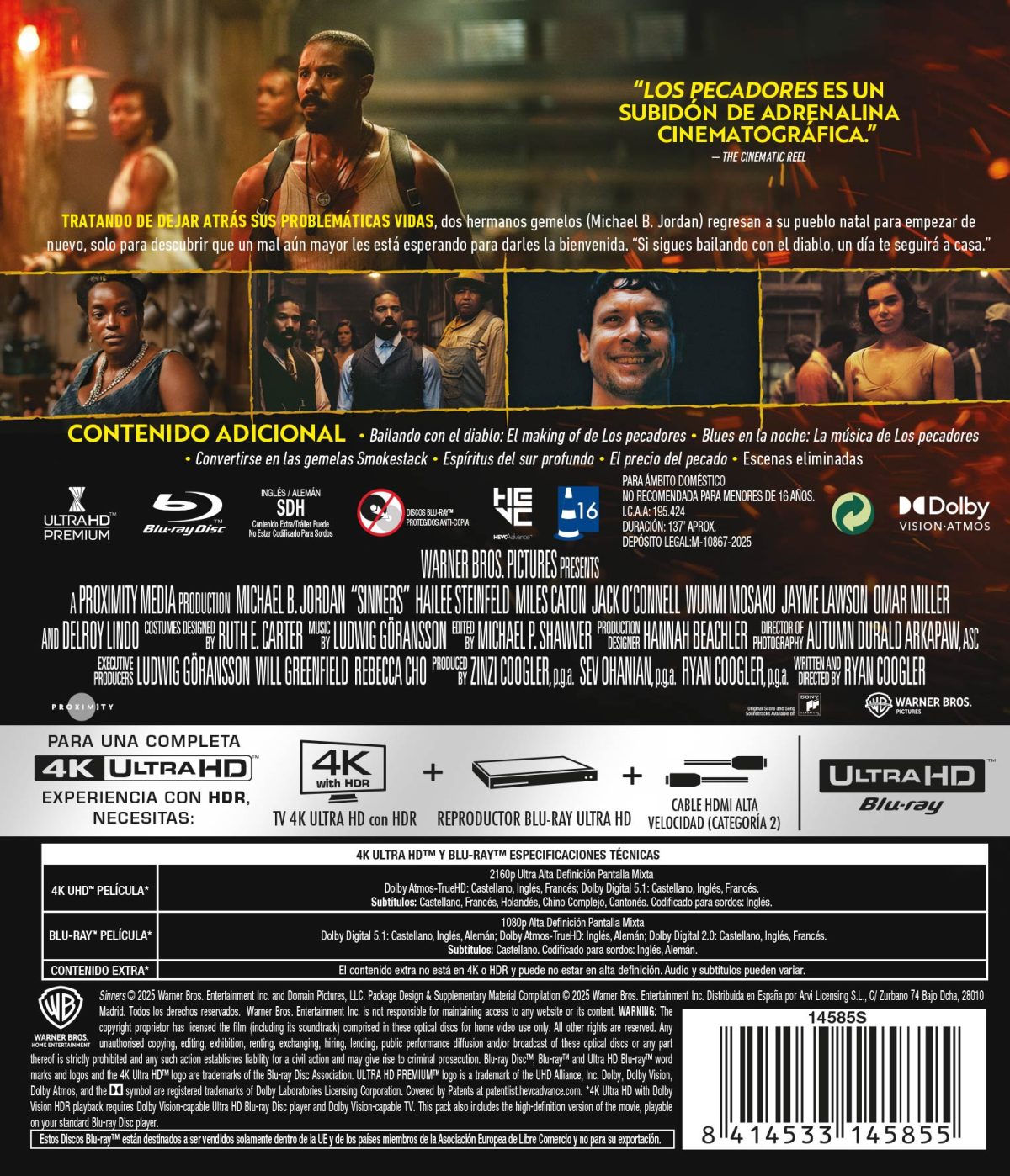 Los pecadores (4K UHD + Blu-Ray)