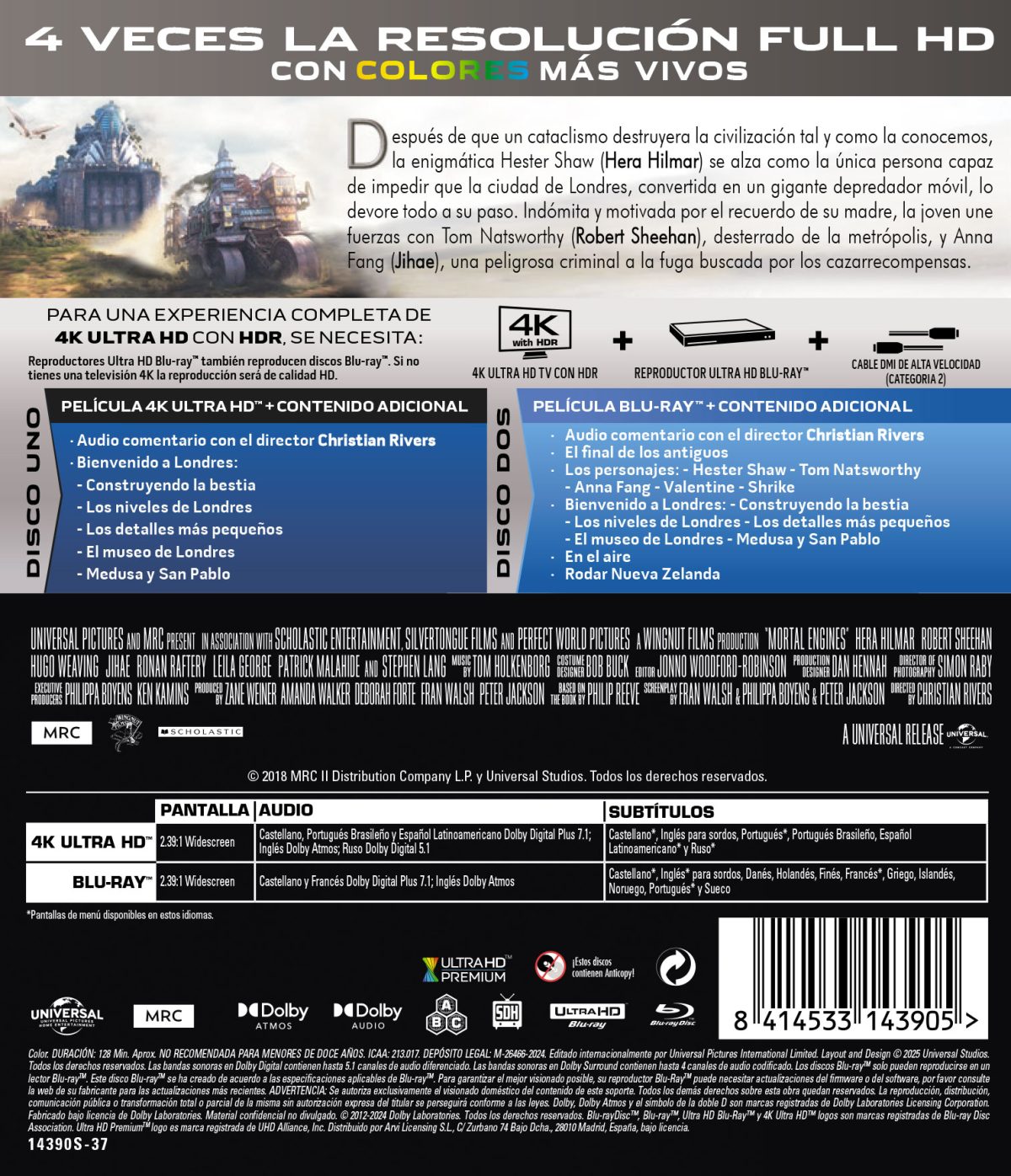 Mortal Engines (4K UHD + Blu-ray)