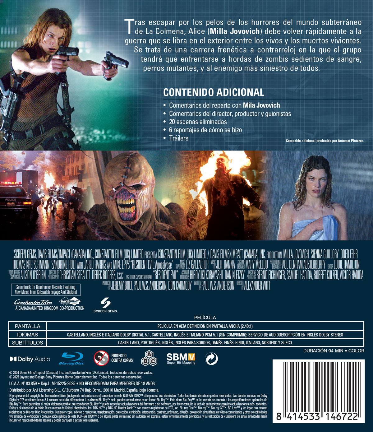 Resident Evil 2 Apocalipsis (Blu-ray)