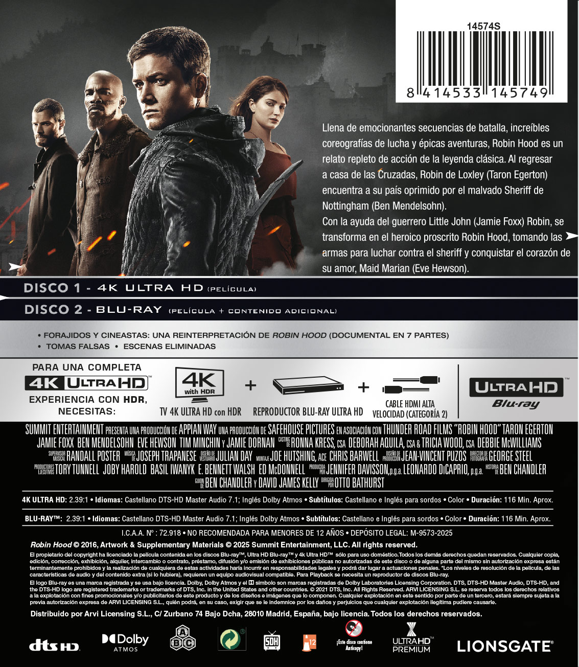 Robin Hood: Origins (4K UHD + Blu-ray)